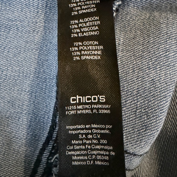 Chico's Denim Straight Leg Jeans - Light Blue - Picture 12 of 12